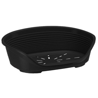 FERPLAST Plastic Bed Siesta Deluxe Black L 49 x W 36 x H 17,5 cm