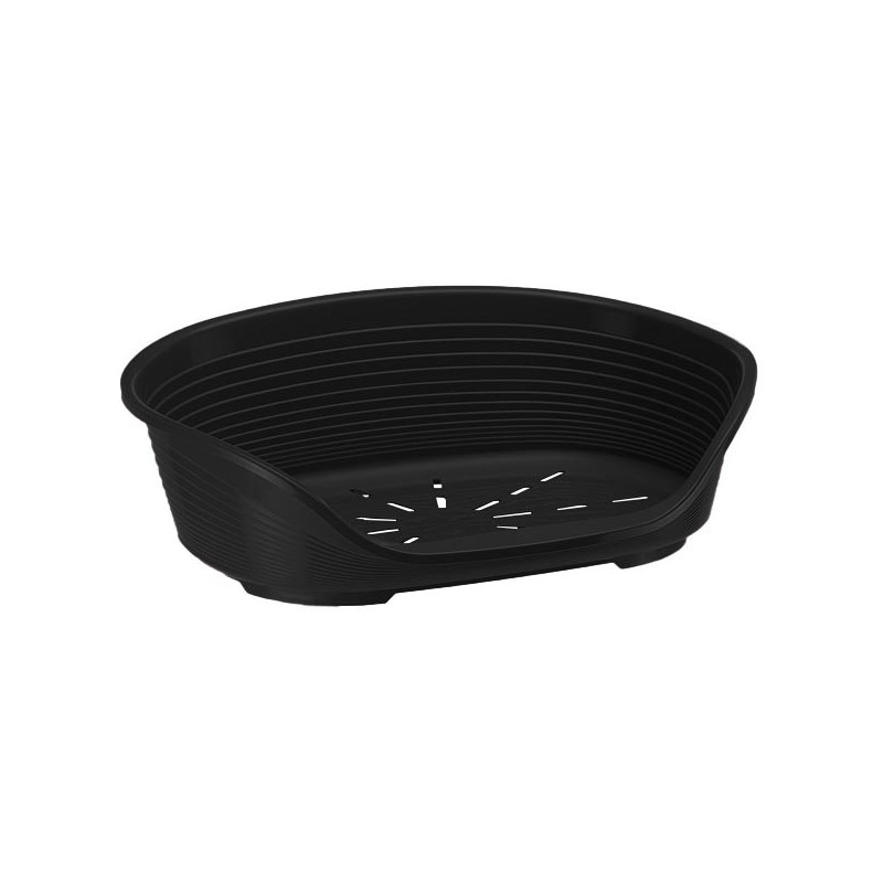 FERPLAST Plastic Bed Siesta Deluxe Black L 82 x W 59.5 x H 25 cm