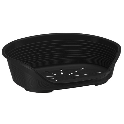 FERPLAST Plastic Bed Siesta Deluxe 10 Black L 93.5 x W 68 x H 28.5 cm