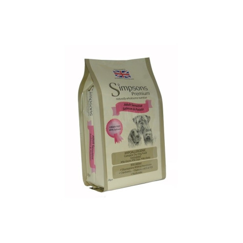 SIMPSONS Premium dog adult sensitive salmon and potatoes 2 kg
