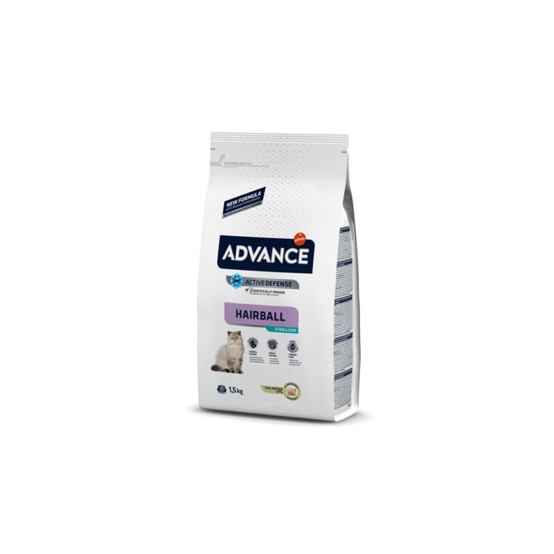ADVANCE Diet Hairball Sterilized Gatto 1,5 kg. ADVANCE Diet Hairball Sterilized Gatto 1,5 kg.