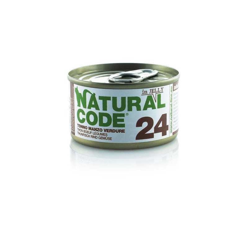 NATURAL CODE - 24 Thunfisch, Rindfleisch und Gemüse 85 gr.