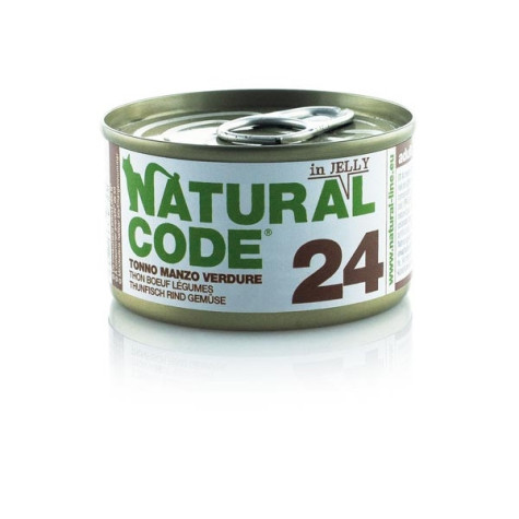 NATURAL CODE - 24 Thunfisch, Rindfleisch und Gemüse 85 gr.