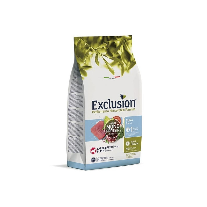 EXCLUSION MEDITERRANEO Monoprotein Puppy Large Breed con Tonno 12 kg.
