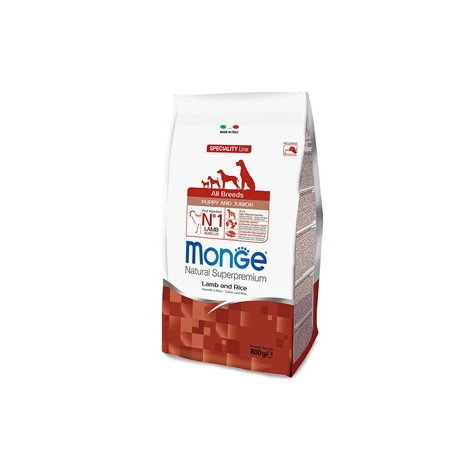 MONGE Natural Superpremium All Breeds Puppy & Junior Lamb and Rice 800 gr.