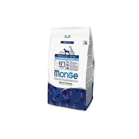 MONGE Natural Superpremium Medium Puppy & Junior Rich in Chicken 3 kg.