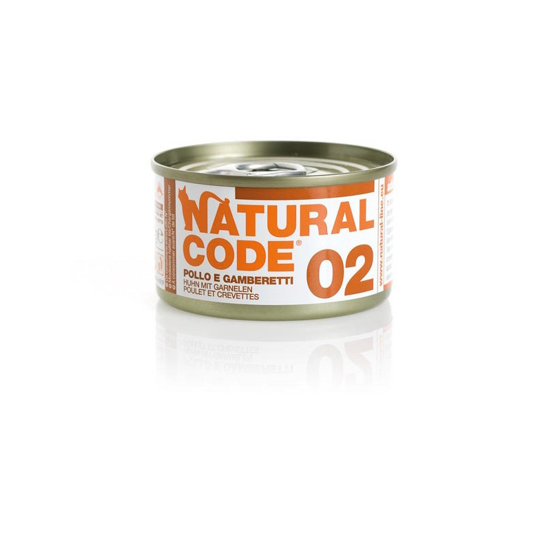 NATURAL CODE - 02 Huhn und Garnelen 85 gr.