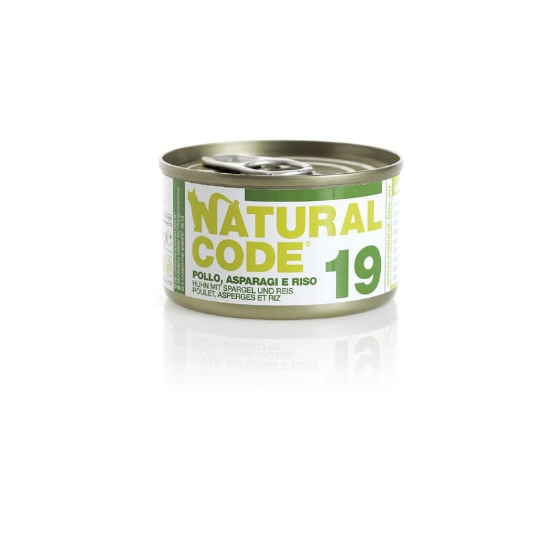 NATURAL CODE 19 Pollo Asparagi e Riso 85 gr.