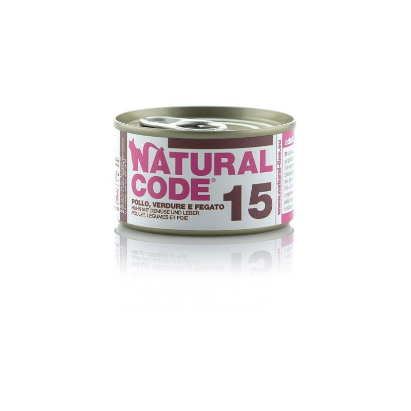 NATURAL CODE - 15 Chicken, Vegetables and Liver 85 gr.
