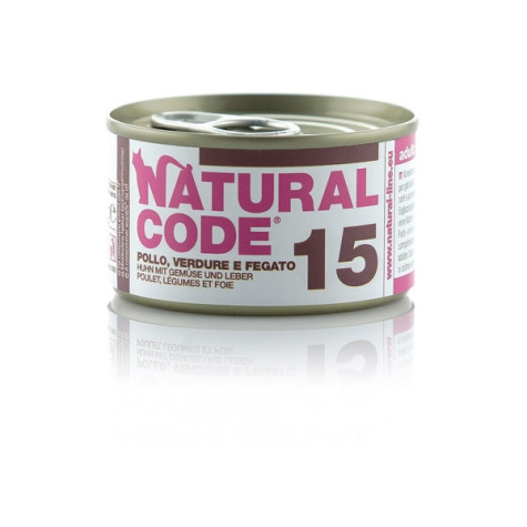 NATURAL CODE - 15 Chicken, Vegetables and Liver 85 gr.