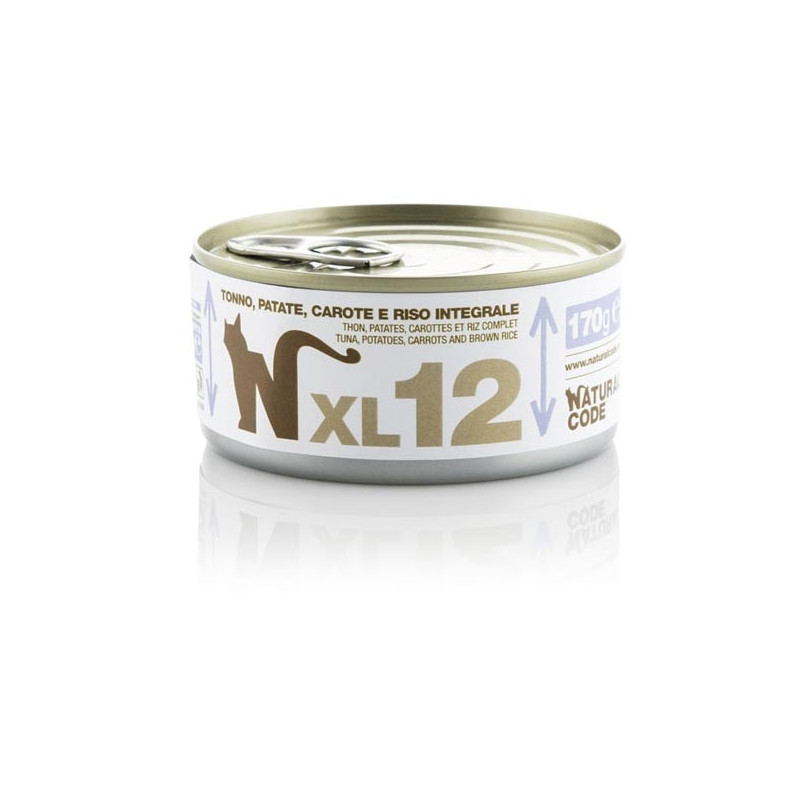 NATURAL CODE - XL 12 con Tonno,Patate,Carore e riso integrale 170 gr.