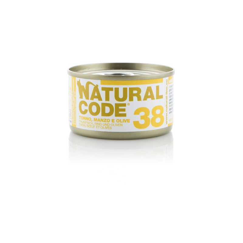 NATÜRLICHER CODE - 38 Thunfisch, Rindfleisch und Oliven 85 gr.