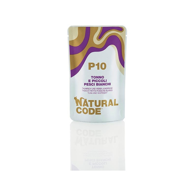 Natural Code P10 Tonno e Piccoli pesci bianchi in Acqua di cottura ( 1 bustina 70 gr.)