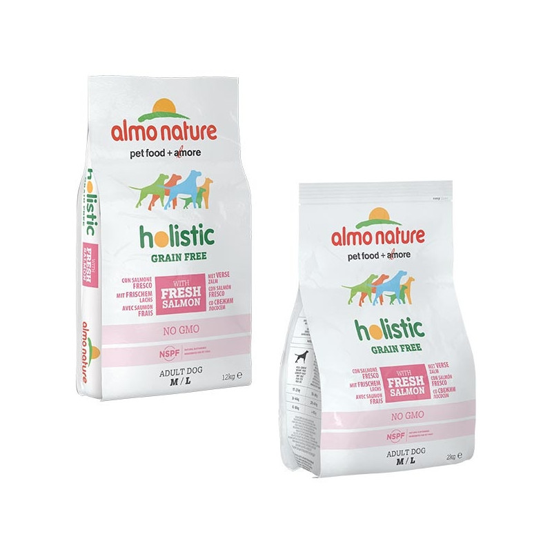 ALMO NATURE Holistic Grain Free M/L Salmone e Patate 2 kg.