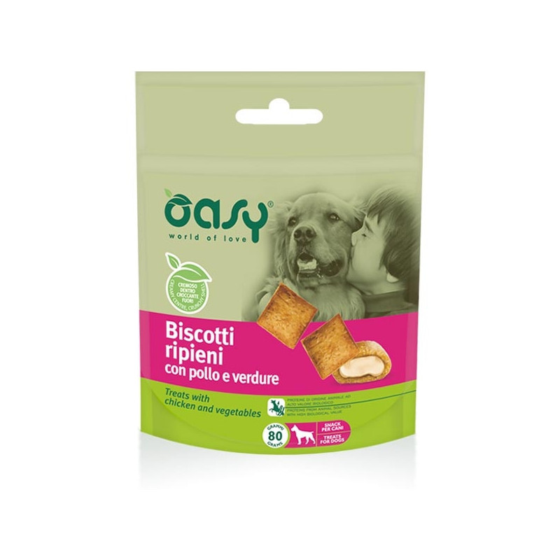 OASY Snack Biscotti Ripieni con Pollo e Verdure 80 gr.