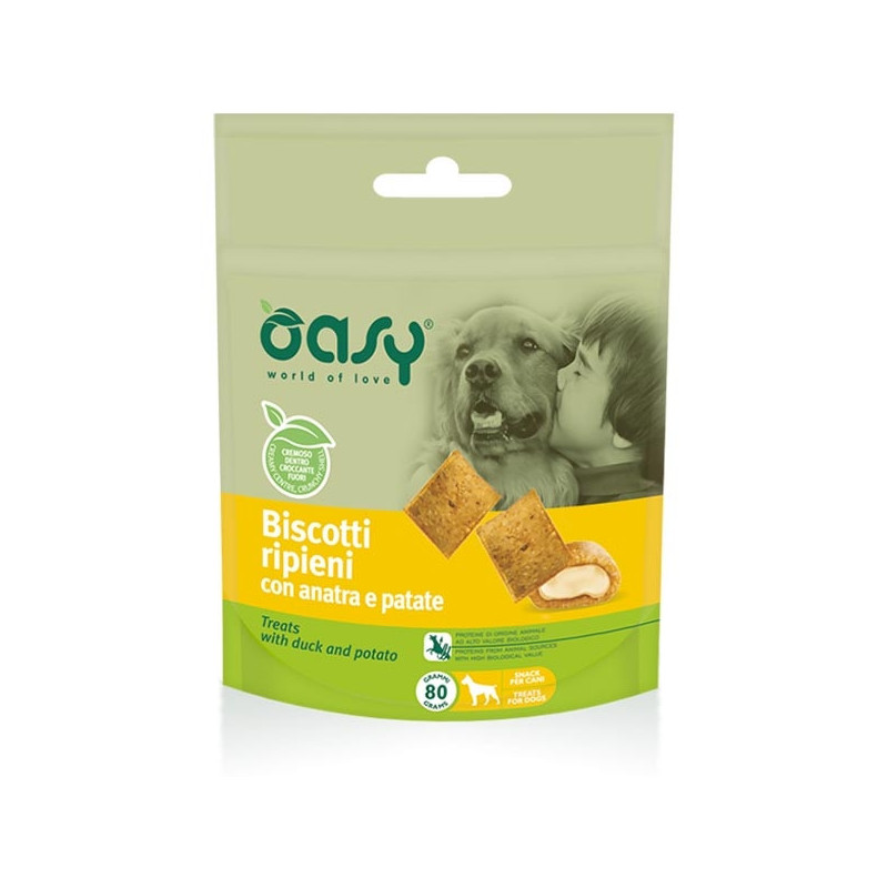 OASY Snack Biscotti Ripieni con Anatra e Patate 80 gr.