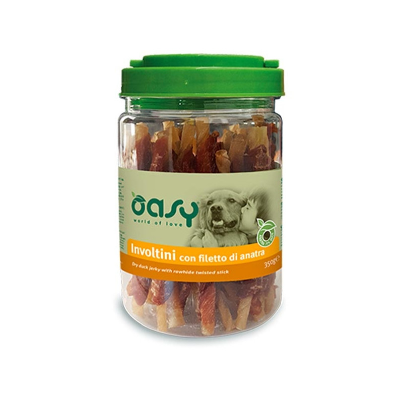 Oasy - Involtini con Filetto di Anatra ( 1 barattolo 350 gr).