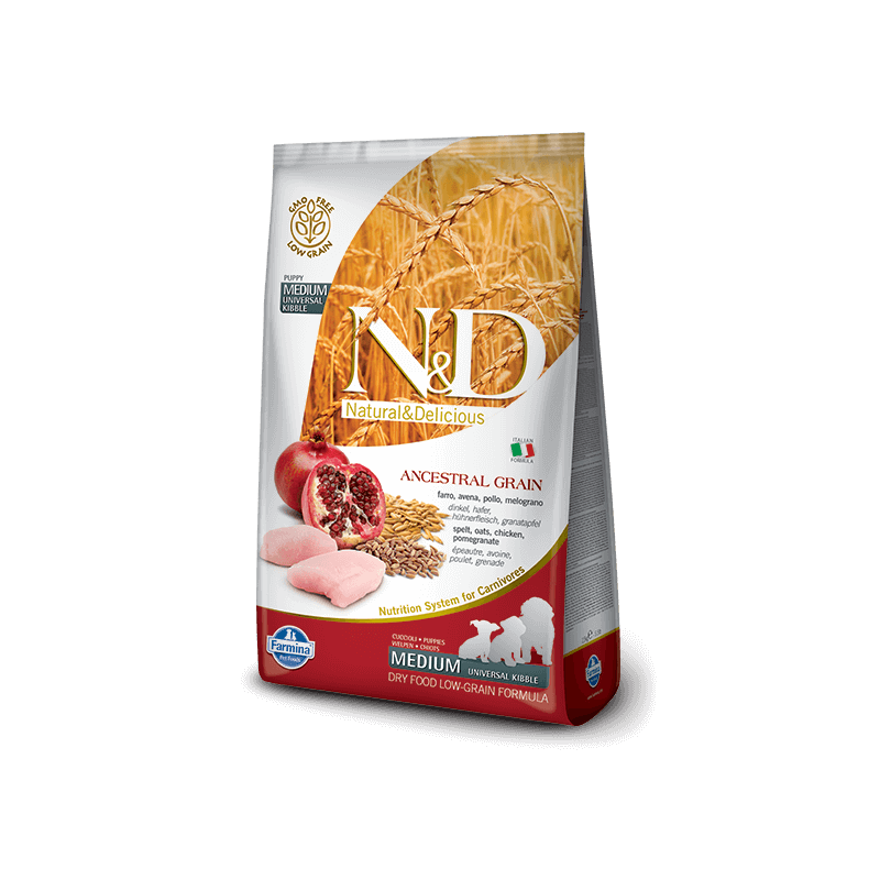 FARMINA N&D Low Ancestral Grain Puppy Medium con Pollo e Melograno 2,5 kg