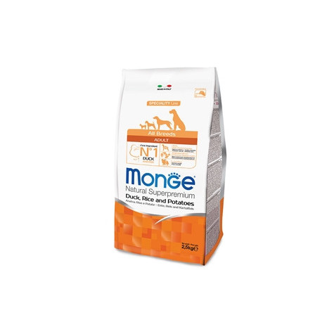MONGE Natural Superpremium All Breeds Adult Duck, Rice and Potatoes 2,5 kg.