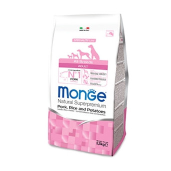 MONGE Natural Superpremium All Breeds Adult Pork, Rice and Potatoes 2,5 kg.