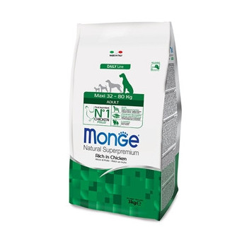 MONGE Natural Superpremium Maxi Adult Ricco di Pollo 12 kg. - 