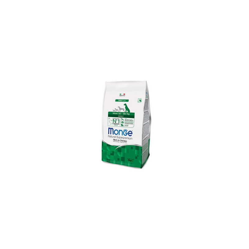 MONGE Natural Superpremium Maxi Adult Ricco di Pollo 12 kg.