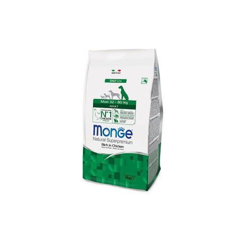MONGE Natural Superpremium Maxi Adult Ricco di Pollo 12 kg. - 