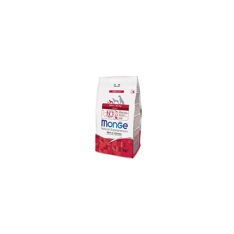 MONGE Natural Superpremium Mini Adult Rich in Chicken 7,5 kg.