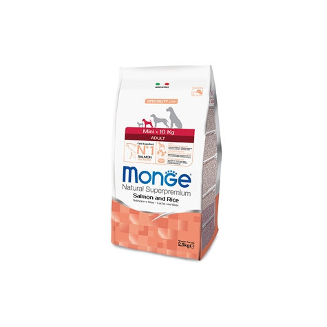 MONGE Natural Superpremium Mini Adult Lachs und Reis 800 gr.