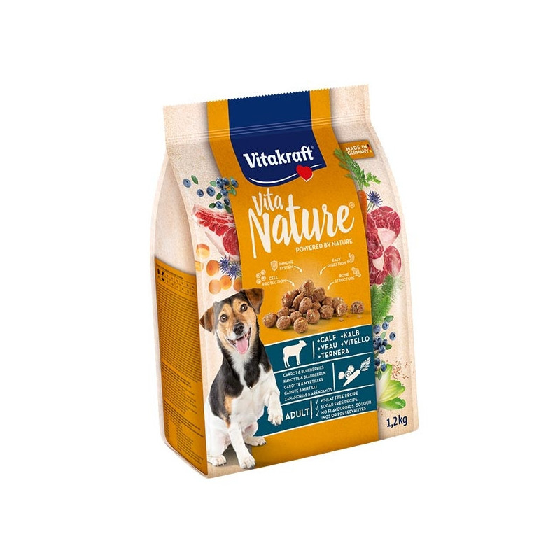 VITAKRAFT Vita Nature Vitello con Carote e Mirtilli 2,5 kg.