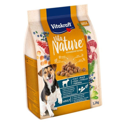 VITAKRAFT Vita Nature Kalbfleisch mit Karotten und Heidelbeeren 2,5 kg.