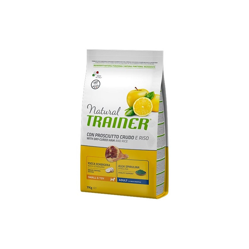 TRAINER Natural Adult Small & Toy with Raw Ham and Rice 800 gr.
