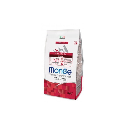 MONGE Natural Superpremium Mini Senior Rich in Chicken 3 kg.