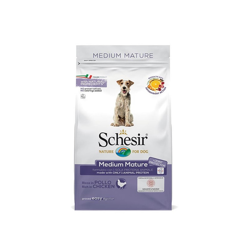 SCHESIR Dry Line Medium Mature Mantenimento con Pollo 3 kg.