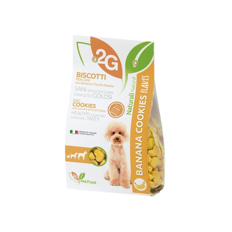 2G PET FOOD GUIDOLIN GIANNI Cookies con Banana e Fiocchi d'Avena 350 gr.