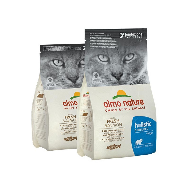 ALMO NATURE PFC Holistisch sterilisierter trockener Lachs und Reis 400 gr.