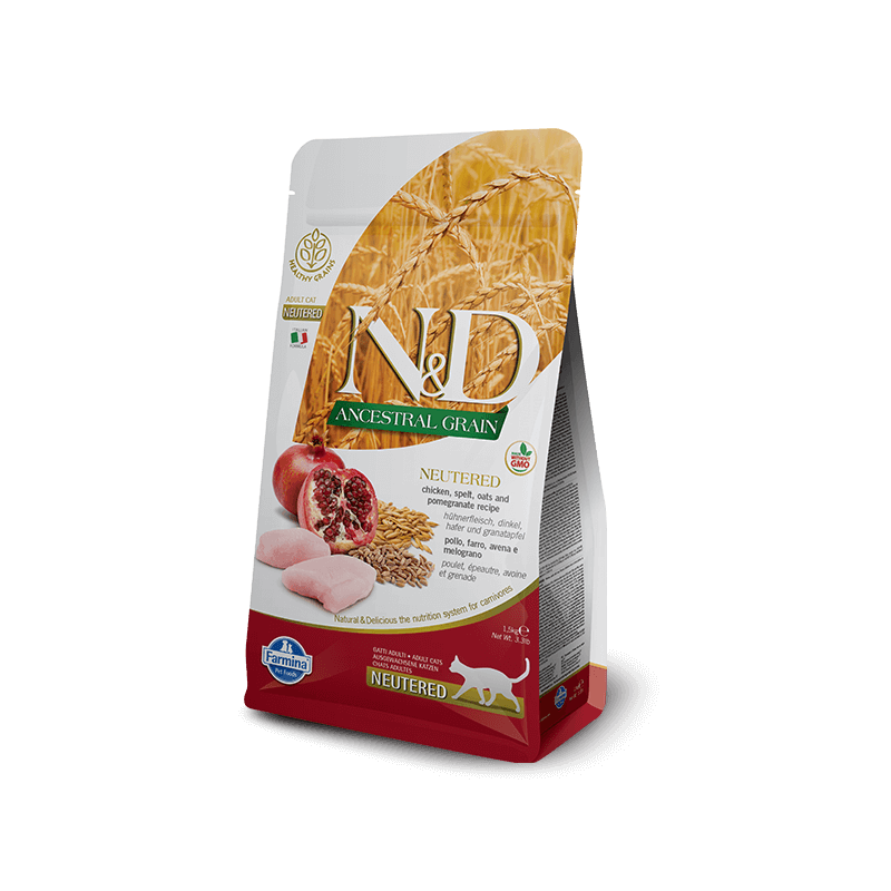 FARMINA N&D Low Ancestral Grain Kastriert Adult mit Huhn und Granatapfel 300 gr.