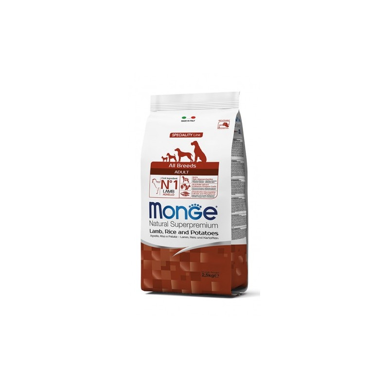 MONGE dog adult all breeds lamb rice and potatoes 12 kg
