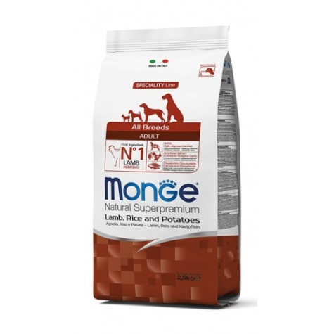 MONGE dog adult all breeds lamb rice and potatoes 12 kg