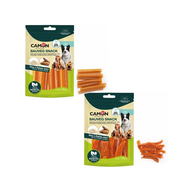 CAMON Bauveg Snack Vegetali Senza Cereali con Patata Dolce e Zucca 100 gr.