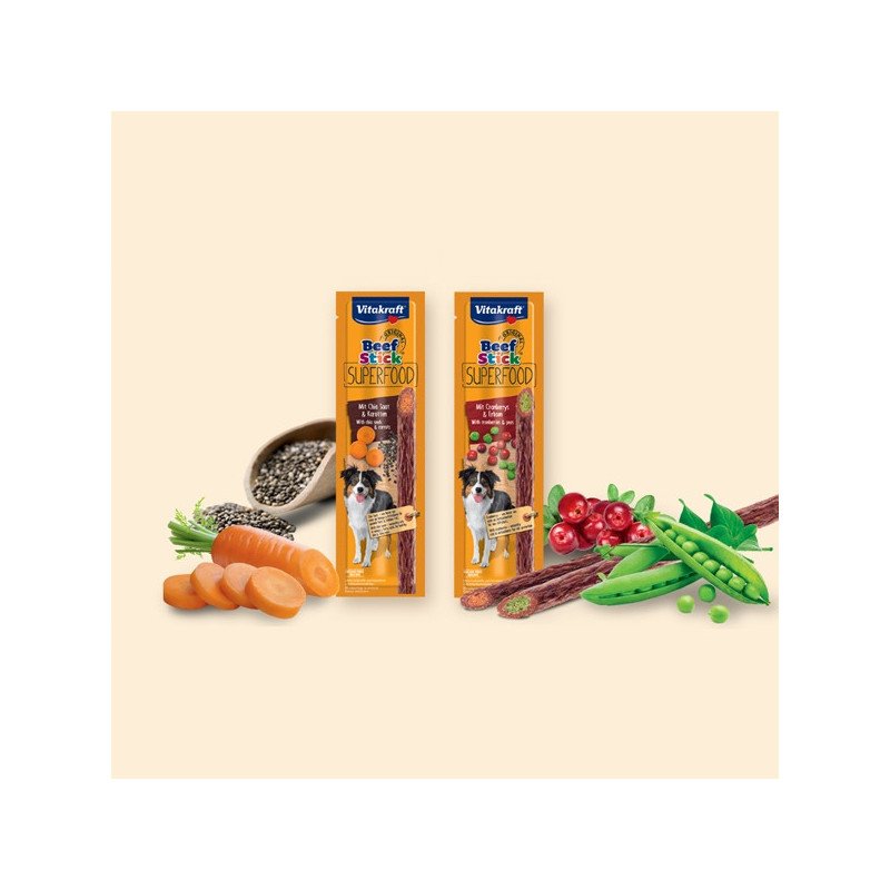 VITAKRAFT Beef Stick Superfood Karotten und Chiasamen 25 gr.