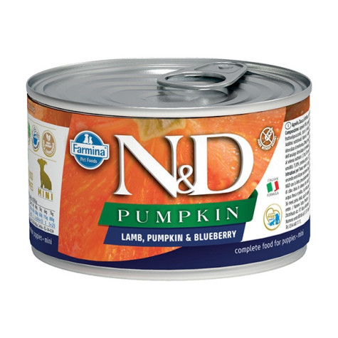 FARMINA N&D PUMPKIN Mini Puppy with Lamb, Pumpkin and Blueberry 140 gr.