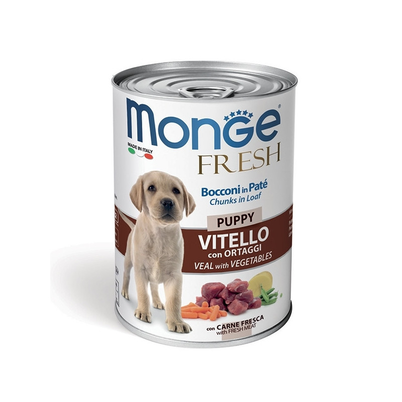 Monge Cane Fresh Puppy Veal Vegetables can 400 gr.