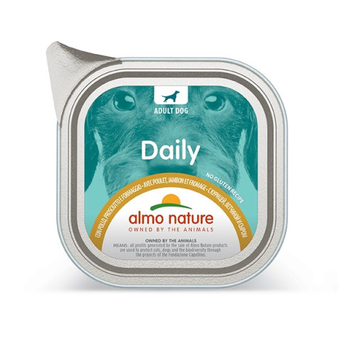 ALMO NATURE Daily Menu with with Chicken, Ham and Cheese 300 gr.