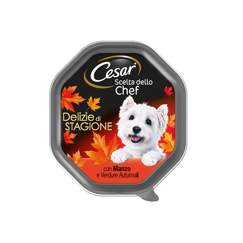 CESAR Chef's Choice Saisonale Köstlichkeiten mit Rindfleisch und Herbstgemüse 150 gr.