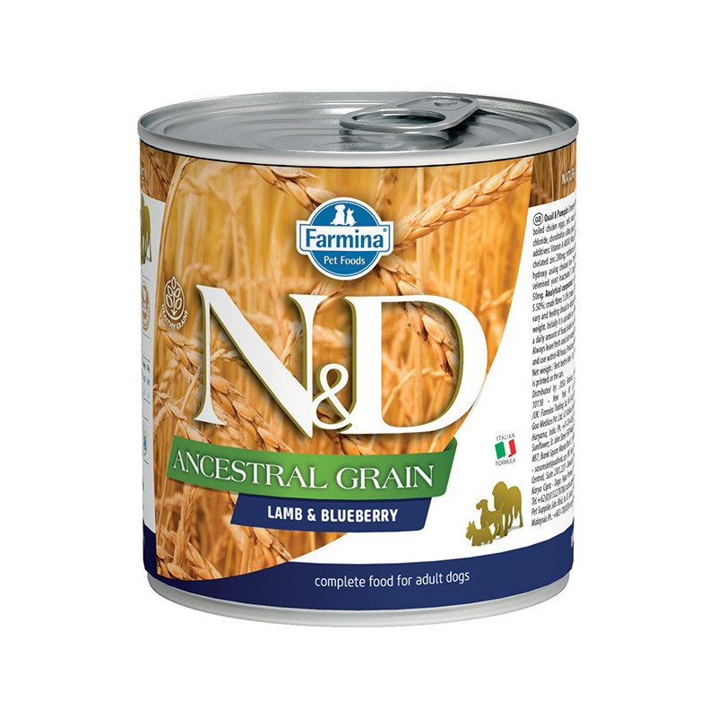 FARMINA N&D ANCESTRAL GRAIN mit Lamm und Blaubeeren 285 gr.