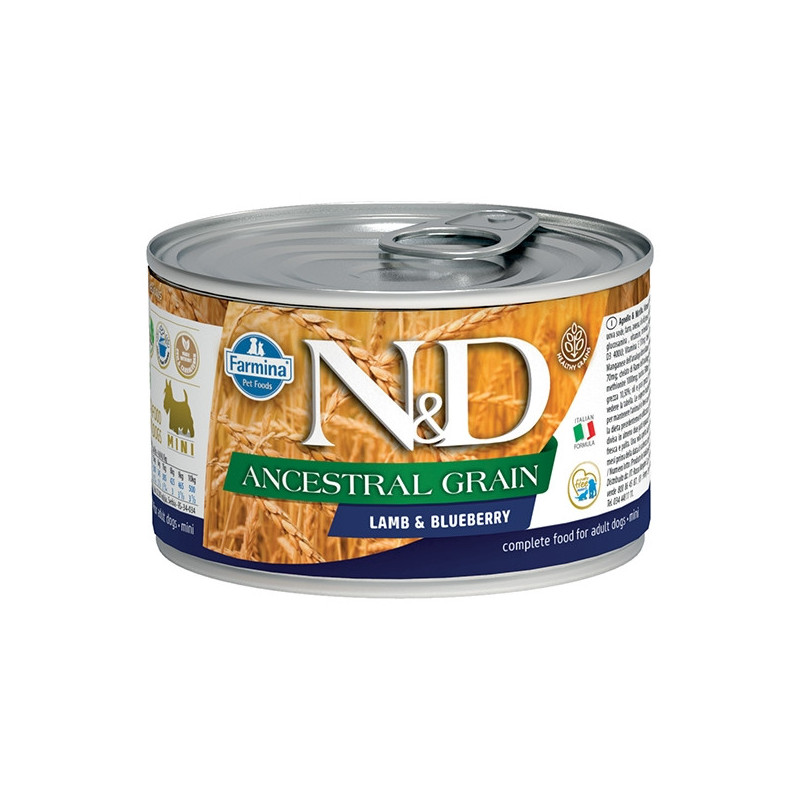 FARMINA N&D ANCESTRAL GRAIN Mini with Lamb and Blueberries 140 gr.