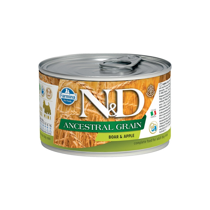 FARMINA N&D ANCESTRAL GRAIN Mini mit Wildschwein und Apfel 140 gr.