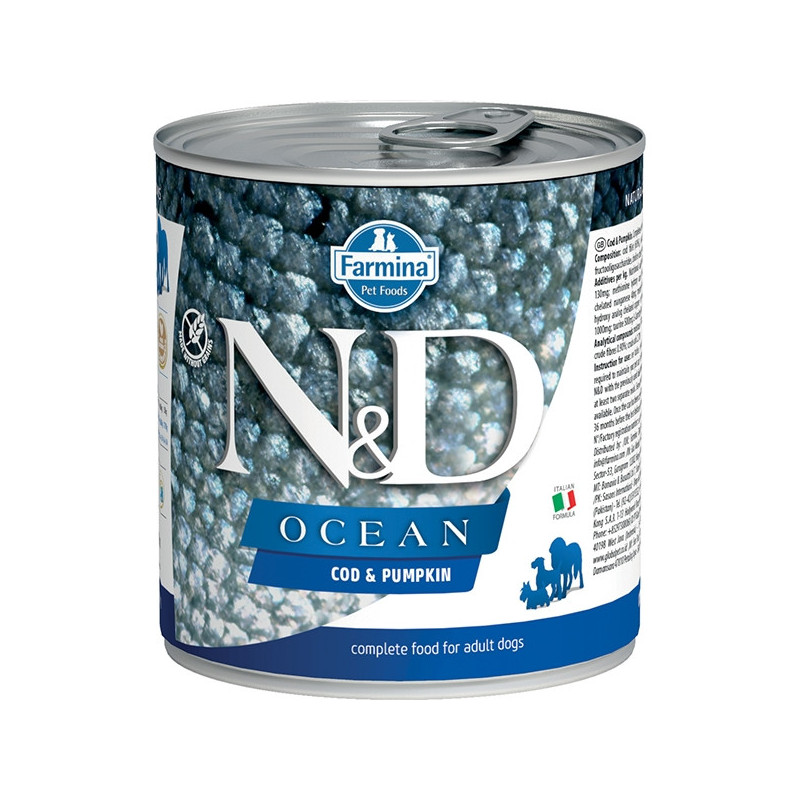 FARMINA N&D OCEAN con Merluzzo e Zucca 6 x 285 gr.