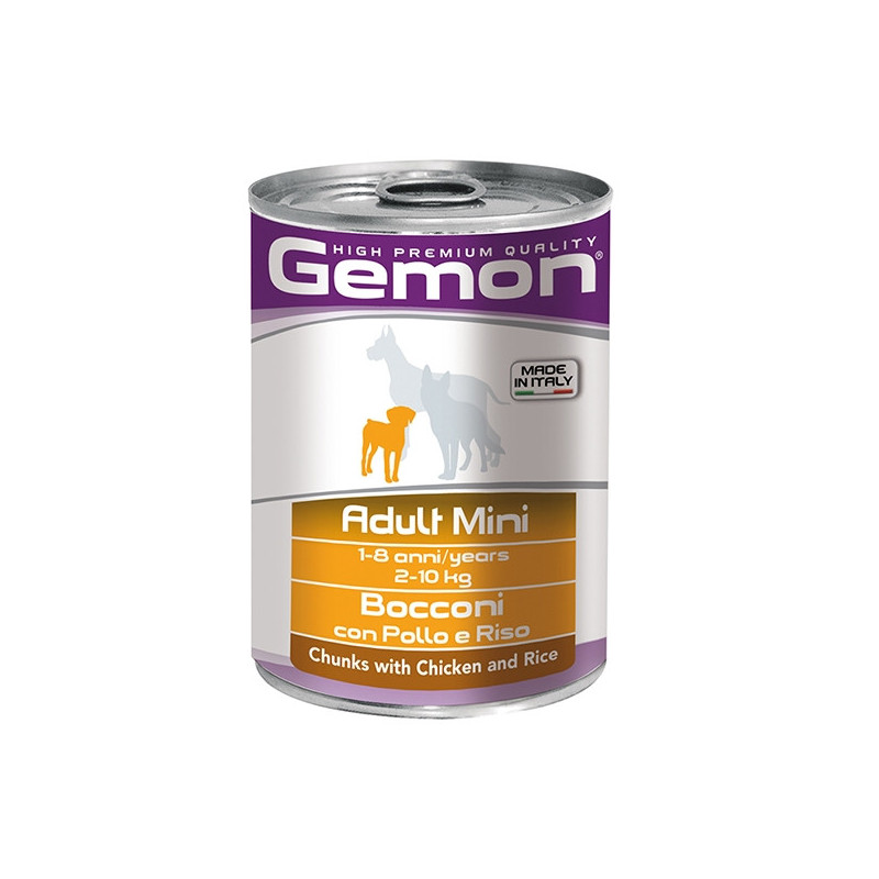 GEMON Adult Mini Bocconi con Pollo e Riso 415 gr.